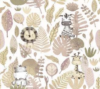 Mini Me Beige & Pink Safari Animals